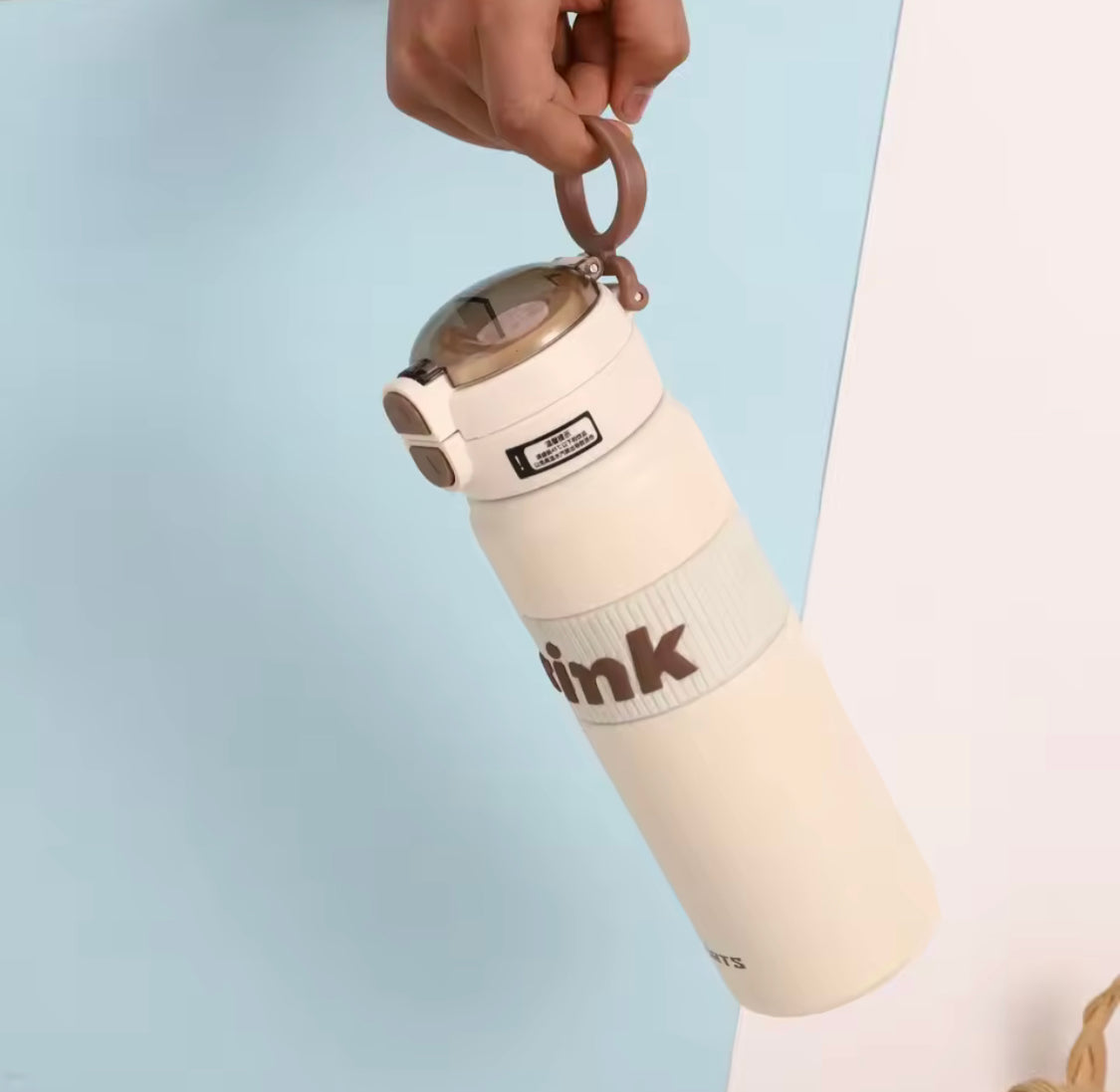 Portable Sports Water Bottle With Flip Lid, Large Capacity Handheld Student Insulated Mug, Stainless Steel Insulated Water Mug Portable Sports Water Bottle With Flip Lid, Large Capacity Handheld Student Insulated Mug, Stainless Steel Insulated Water Mug